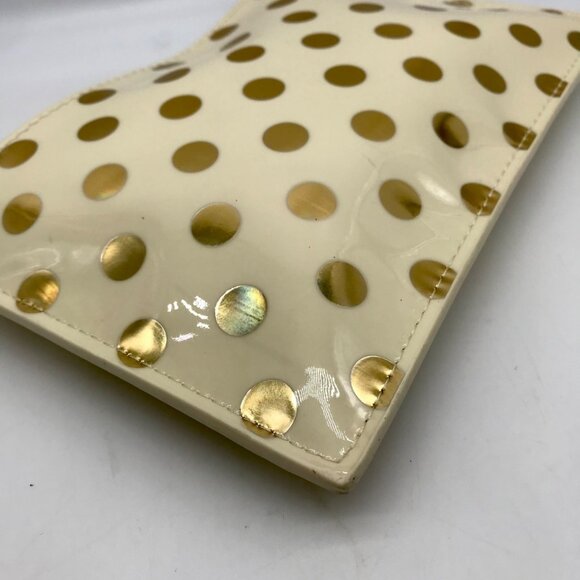 Kate Spade Cream And Gold Polka Dot Pouch - Picture 9 of 10